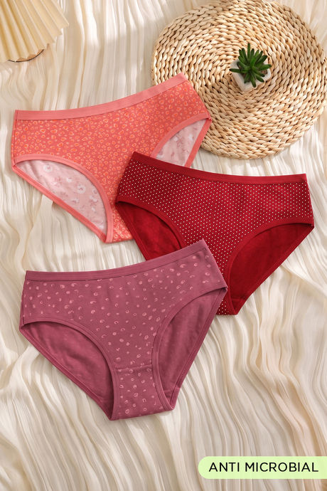 Zivame Low Rise Full Coverage Bikini Panty (Pack of 3) - Multicolor Buy Zivame Low Rise Full Coverage Bikini Panty (Pack of 3) - Multicolor